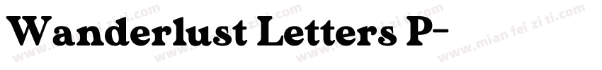 Wanderlust Letters P字体转换